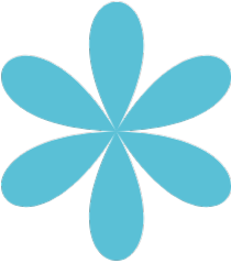 Flor celeste decorativa