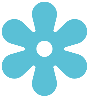 Flor celeste decorativa