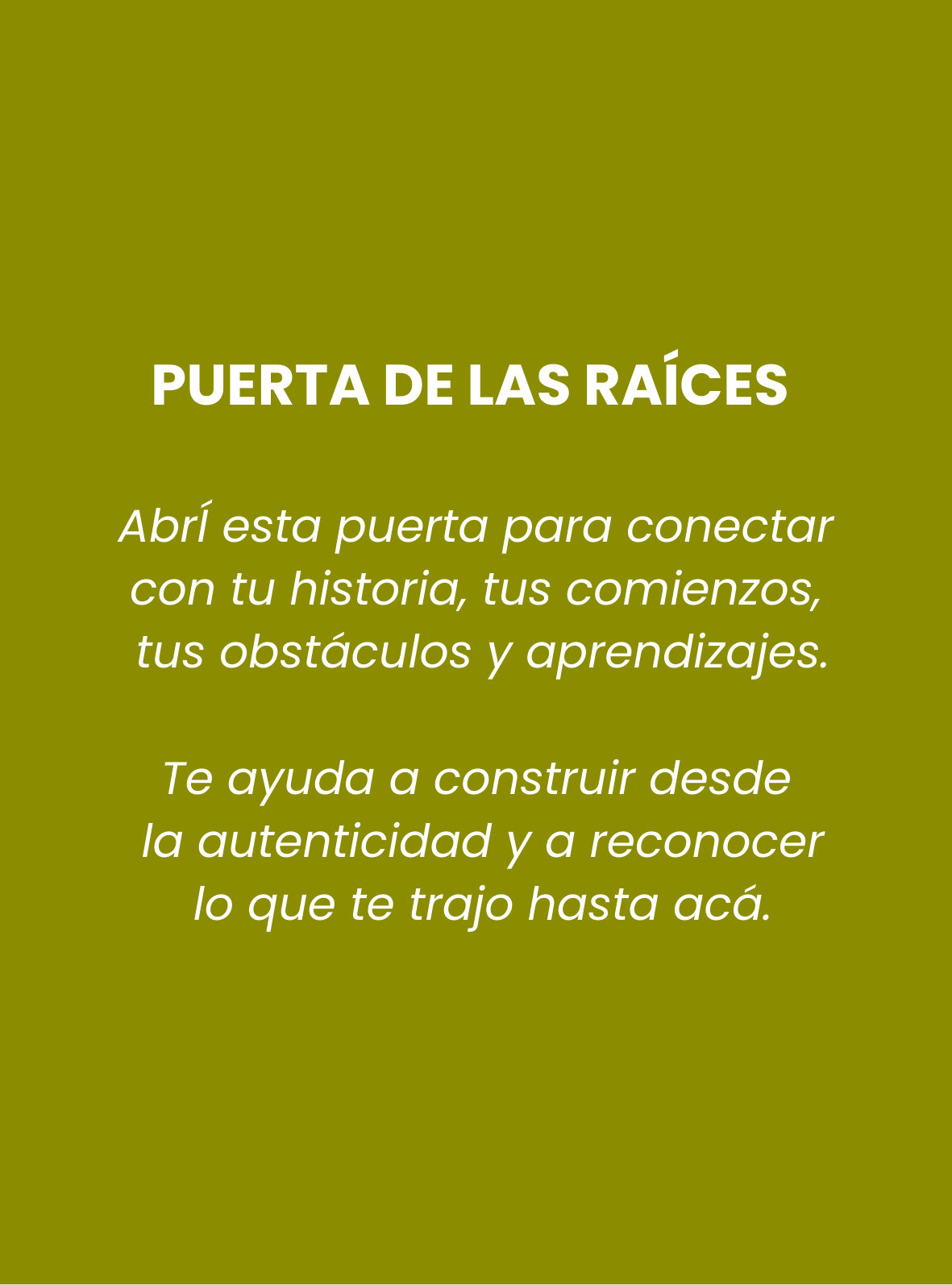 Descripción de puerta de las raíces